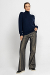  Navy blue roll neck with shiny thread 