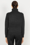  Graphite wool and cashmere roll neck