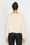  Beige cashmere jumper with shiny thread