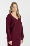 Sweter w odcieniu burgundowym