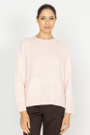 Pastel pink jumper with patch pockets