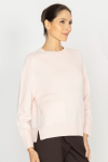 Pastel pink jumper with patch pockets