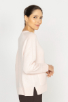 Pastel pink jumper with patch pockets