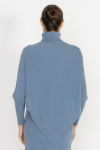 Blue roll neck with extended bottom part