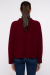 Burgundy wool and cashmere sweater