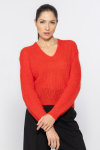 Luźny czerwony sweter