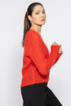 Luźny czerwony sweter