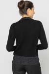 Black jumper with silver thread