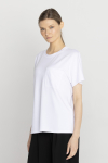 Biały luźny t-shirt