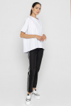 Oversize white drop tail T-shirt 