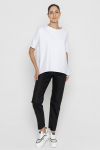 Oversize white drop tail T-shirt 