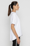 Oversize white drop tail T-shirt 