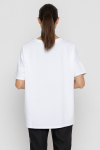 Oversize white drop tail T-shirt 