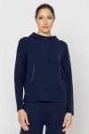 Navy blue knitted sweatshirt