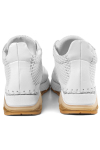 Białe sneakersy z biało-beżowo koturnom