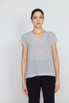 Top w niebiesko-szary print