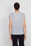 Top w niebiesko-szary print