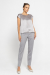 Elegant grey silk top 