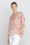 Zwiewna bluzka w print w magnolie