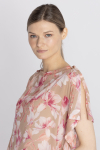 Zwiewna bluzka w print w magnolie