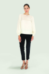 Elegant white silk blouse