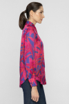 Klasyczna bluzka w print kolorze fioletu, magenty i czerwieni