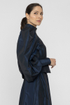 Navy blue blouse with spectacular sleeves 