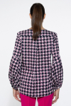 Purple-pink houndstooth blouse 