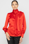 Elegant red silk shirt