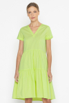 Lime green short-sleeved dress