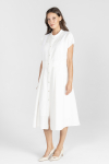 Zapinana sukienka w kolorze ecru