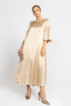 Elegant gold silk dress 