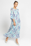 Airy long dress with an elegant printed design 