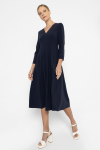 Navy blue dress with contrasting stitching