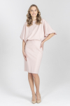 Elegancka efektowna sukienka w kolorze pudrowego różu