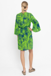 Zielona sukienka w granatowy print