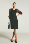 Black dress with organza sleeves