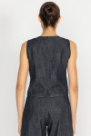  Blue denim waistcoat