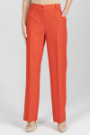 Czerwone eleganckie spodnie z prostą nogawką