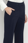 Classic navy blue trousers with flared leg 
