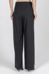Czarne wieczorowe spodnie z szeroką nogawką