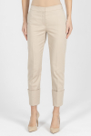 Wąskie beżowe spodnie 
