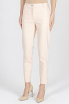 Slim-fit trousers in beige and pink