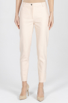 Slim-fit trousers in beige and pink