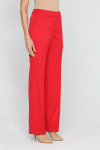 Elegant red trousers with hidden fastening