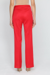 Elegant red trousers with hidden fastening