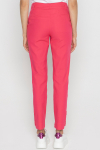 Pink trousers with decorative buttons on the cuffs 