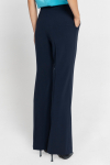 Navy blue trousers with slightly flared leg 