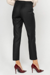 Black wool slim-leg trousers