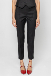 Elegant black slim-leg trousers